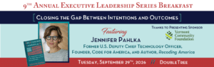 Executive Leadership Series event on September 29, 2026 at the DoubleTree will feature author Jennifer Pahlka